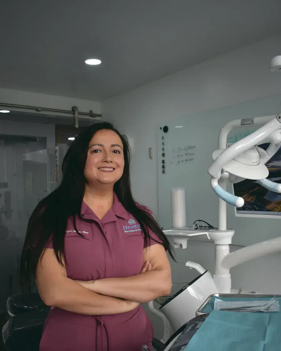 Priya Raman standing in her dental surgery.