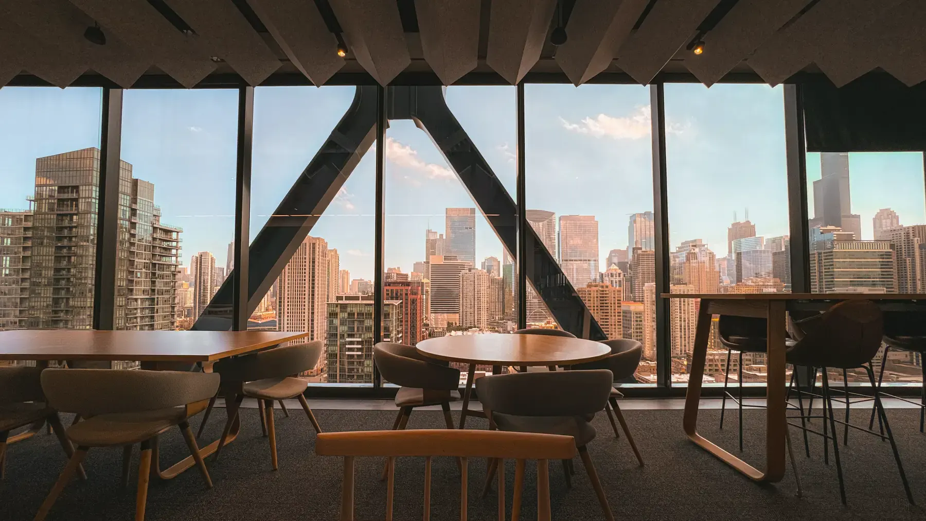The Morrison & Grey office, looking out over the city.