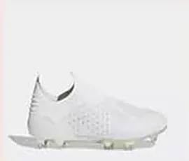 White laceless boot, side on