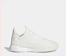 Chalk white slip-on trainer, side on